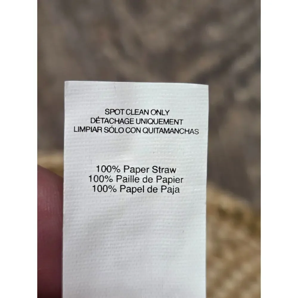 ROXY Beach Wear 100% Paper Straw Wide Brim Sun Hat Two-Tone Women's